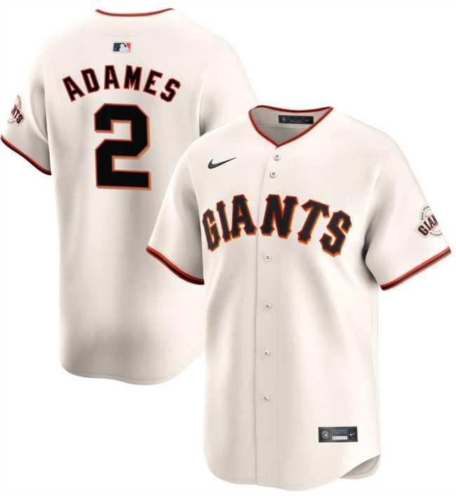 Men%27s San Francisco Giants #2 Willy Adames Cream 2024 Home Limited Stitched Jersey Dzhi->philadelphia phillies->MLB Jersey